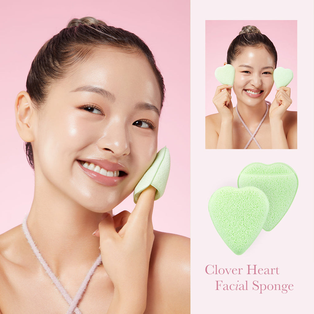 Clover Heart Facial Sponge F5