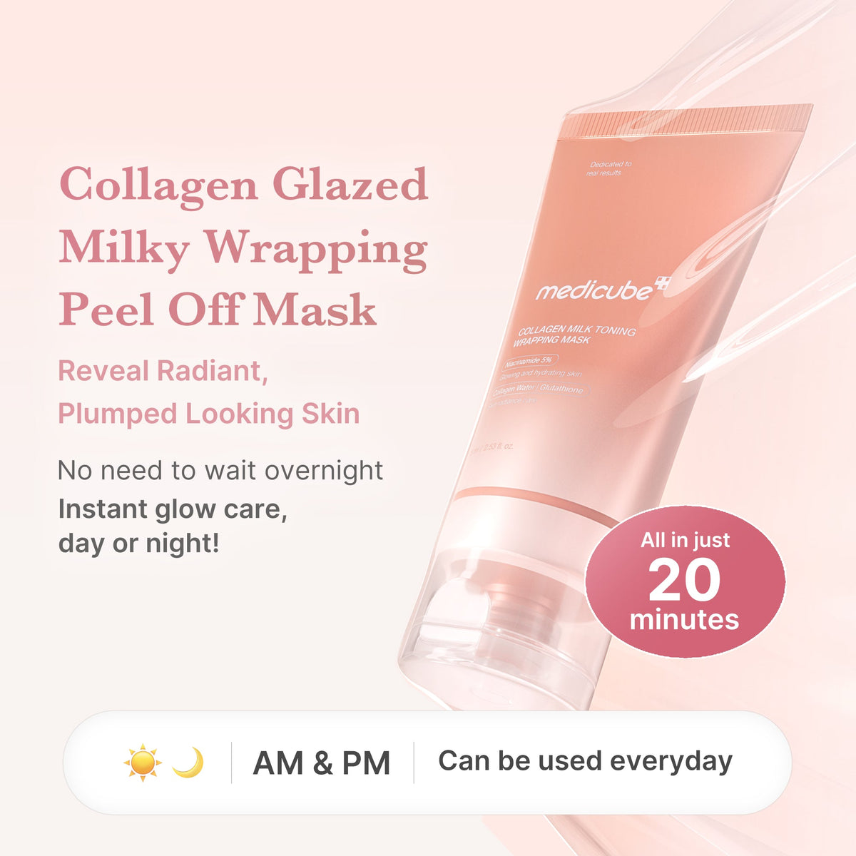 Collagen Milky Glow Daytime Wrapping Mask X2