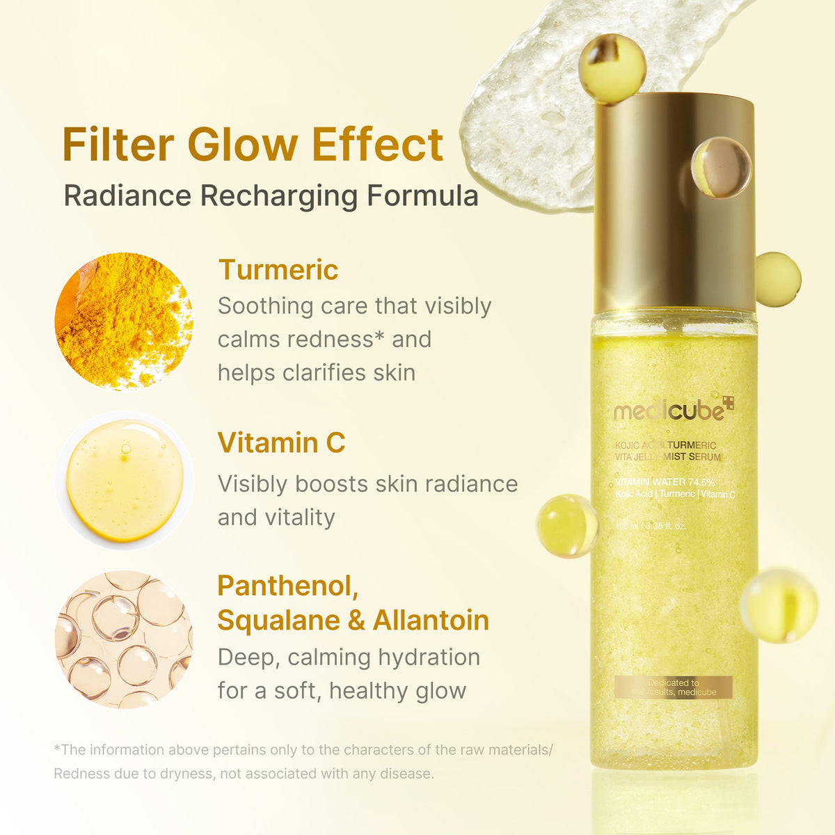 Kojic Acid Turmeric Vitamin Gold Jelly Mist Serum E0