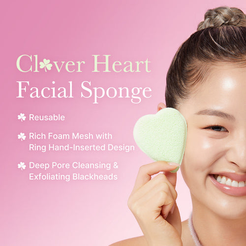 Clover Heart Facial Sponge R2