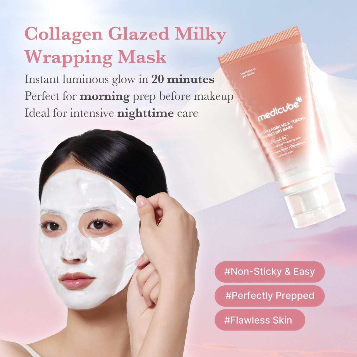 Collagen Milky Glow Daytime Wrapping Mask X2