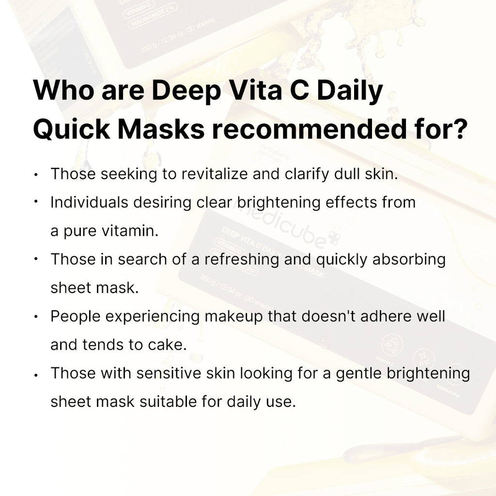Deep Vita C Daily Quick Masks T2