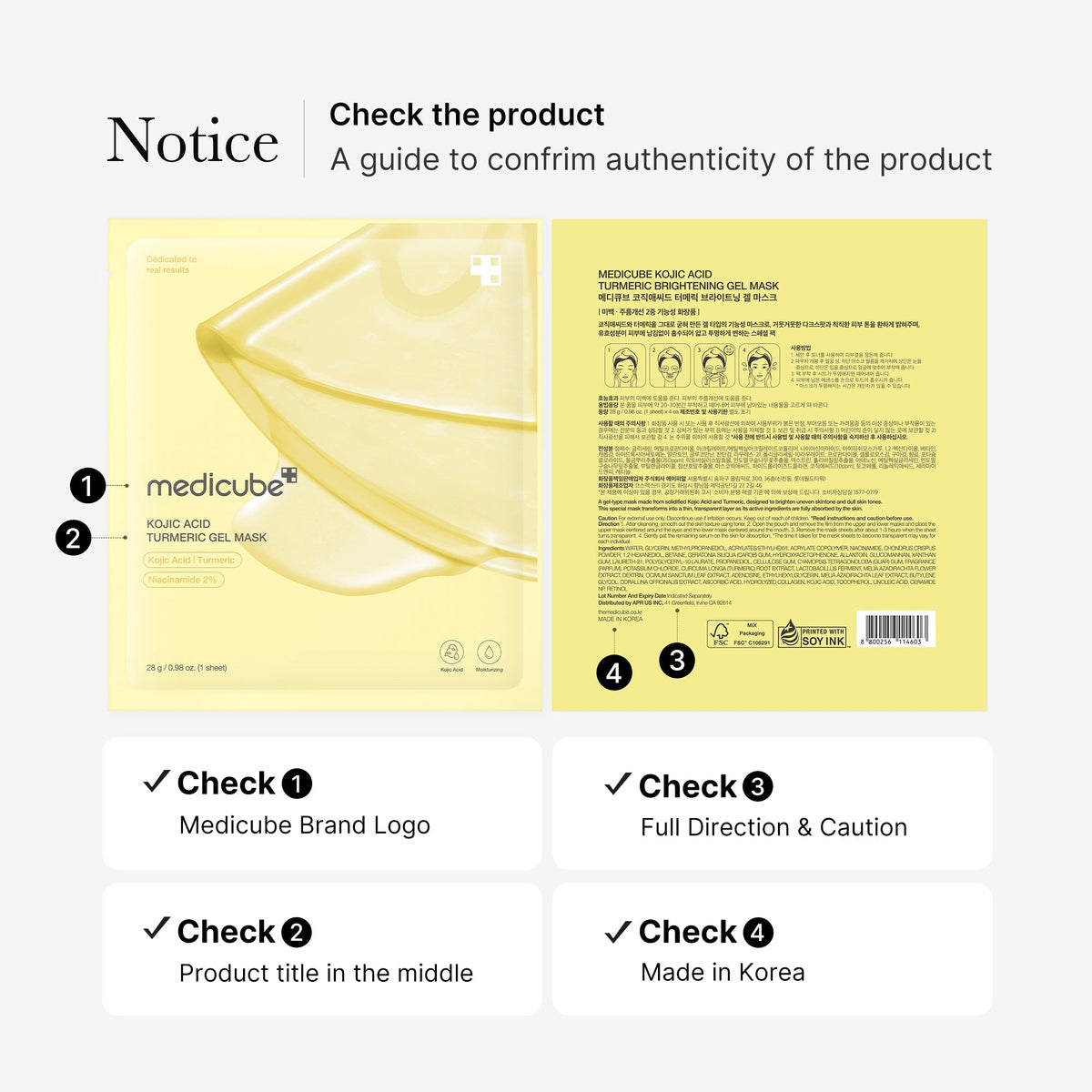 Kojic Acid Turmeric Gold Jelly Gel Mask K3
