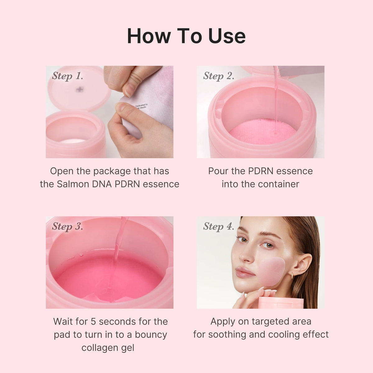 PDRN Pink Collagen Gel Toner Pad C4